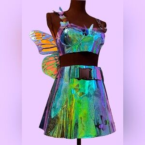 TRICKZ N TREATZ Holographic Fairy Costume Vinyl Set